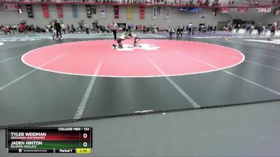 133 lbs Quarterfinal - Jaden Hinton, Baldwin Wallace vs Tyler Weidman, Wisconsin-Whitewater