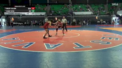1A-4A 132 Champ. Round 2 - Cody Rye, St. John Paul II vs Riley Allen, Deshler