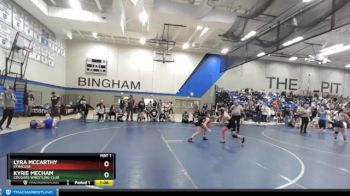 105 lbs Cons. Round 1 - Lyra McCarthy, Syracuse vs Kyrie Mecham, Cougars Wrestling Club