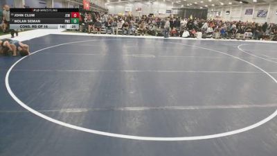 144 lbs Cons. Rd Of 16 - John Clum, JJs Club Wrestling vs Nolan Seman, Pinnacle Wrestling School