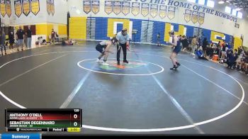 120 lbs Quarterfinals (8 Team) - Sebastian Degennaro, Jensen Beach vs Anthony O`Dell, Mater Lakes Academy