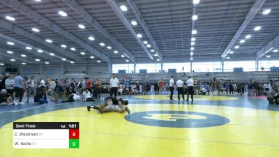 220 lbs Semifinal - Charles Weidman, CT vs Walker Walls, TX