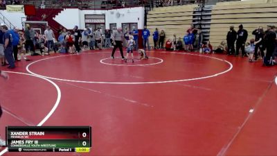 48-51 lbs Round 3 - James Fry Iii, Connersville Youth Wrestling vs Xander Strain, Franklin WC