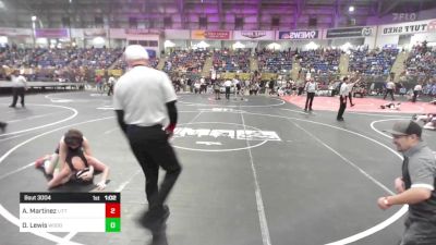 100 lbs Round Of 64 - Atreyu Martinez, Little Warriors vs Danek Lewis, Woodlawn Midde School