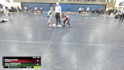 85 lbs Semifinal - Emilie Baugh, Newport vs Kole Spradling, Lakeside (Nine Mile)