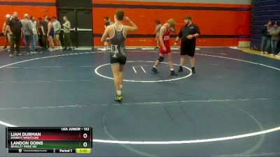 132 lbs Quarterfinal - Liam Durman, Everett Wrestling vs Landon Goins, Bradley Pride WC