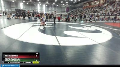 74-76 lbs Round 1 - Valor Thrall, Sandpoint Legacy WC vs Orion Swanson, Team Real Life Wrestling