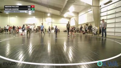 58 lbs Consolation - Weston Pulliam, Team Tulsa Wrestling Club vs Waylon Cooper, Sperry Wrestling Club
