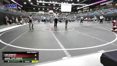 76 lbs Cons. Round 4 - Angel `Lito` Ponce, South Central Punishers vs Cam Rowley, Chapman Kids