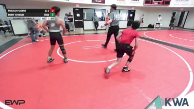 126-132 lbs Quarterfinal - Tucker Goins, G3 Grappling vs Toby Shield, Wyandotte Youth Wrestling