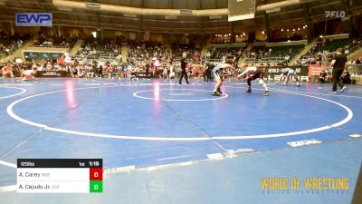 125 lbs Semifinal - Adam Carey, Indee Mat Club vs Angel Cejudo Jr., Valiant Prep