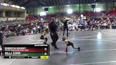 46-48 lbs Quarterfinal - Emersyn Rogert, Rocket Wrestling Club / RWC vs Bella Zoerb, Warrior Wrestling Academy