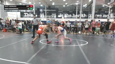 128 lbs 3rd Place - Riley Bernash, Upstate Uprising Reborn - HSC vs Sam Koshgerian, Kraken Red - HSC