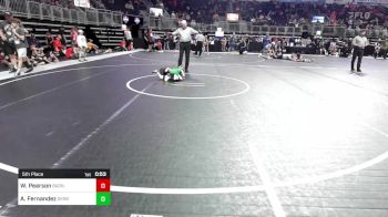 40 lbs 5th Place - Waylon Pearson, Barnsdall Youth Wrestling vs Atlas Fernandez, Derby Wrestling Club