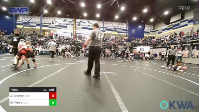 70 lbs Quarterfinal - John Paul Cramer, Unattached vs Maddox Perry, Carl Albert