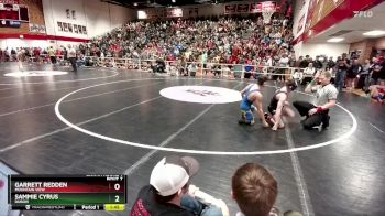 106 lbs Champ. Round 1 - Sammie Cyrus, Dubois vs Garrett Redden, Mountain View