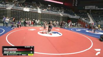 67 lbs Quarterfinal - Brody Baxter, Eastside United Wrestling Club vs Zion Anderson, Sheridan Wrestling Club
