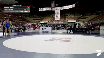All Cadet Boys Freestyle Lower - 132 lbs Cons. Round 7 - Adrian Tapia vs Maxim Sim, World Team Training Center