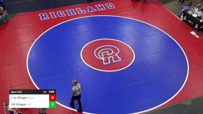 96 lbs Round Of 32 - Gabe Clinger, Redbank Valley vs Mason Gregor, Diocese Of Erie