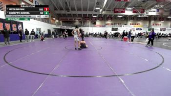 141 lbs 5th Place Match - Jazen Brown, Baker (Kan.) vs Guiseppe Guerra, St. Ambrose University