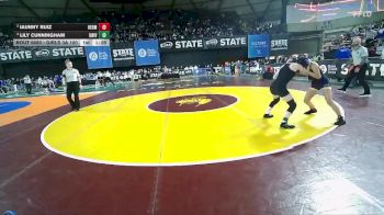 Girls 3A 100 lbs Semifinal - Lily Cunningham, University (Girls) vs Iaunny Ruiz, Hermiston (Girls)