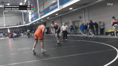 285 lbs Quarterfinal - Cooper Rudolph, Virginia vs Vincent Mueller, Columbia