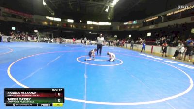 63 lbs Cons. Round 3 - Conrad Frascone, Prescott Mile High Middle Scho vs Taiden Massey, Camp Verde Middle School