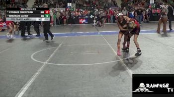 70 lbs 5th Place Match - Kynslee Crawford, Marysville vs Emerson Carey, Augusta