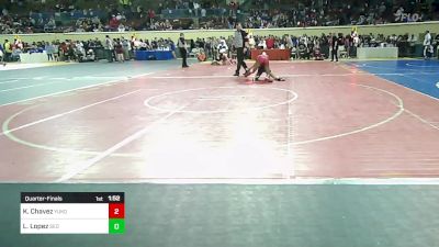 100 lbs Quarterfinal - Kathleen Chavez, Yukon Jr. High Girls vs Lillian Lopez, SEO Wrestling Club