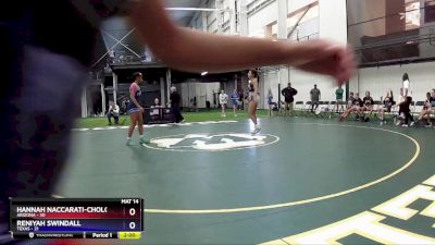 115 lbs Placement Matches (8 Team) - Hannah Naccarati-Cholo, Arizona vs ReNiyah Swindall, Texas