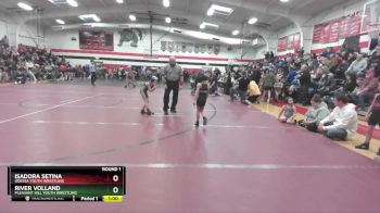 45-48 lbs Round 1 - River Volland, Pleasant Hill Youth Wrestling vs Isadora Setina, Odessa Youth Wrestling