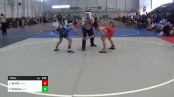 100 lbs Quarterfinal - Luke Sevilla, Team So. Cal vs Titus DeGroat, Dominate WC
