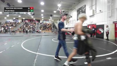 120 lbs Cons. Round 2 - Braydon Beckinger, Quartz Hill vs Dylan Field, Littlerock