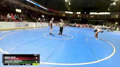 126 lbs Champ. Round 1 - Diego Felix, Somerton High School vs Zachary Dietrich, Arizona College Prep