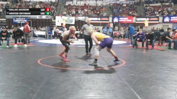 A - 215 lbs Cons. Round 3 - Ashton Orthman, Hardin vs Dallas Jackson, Laurel