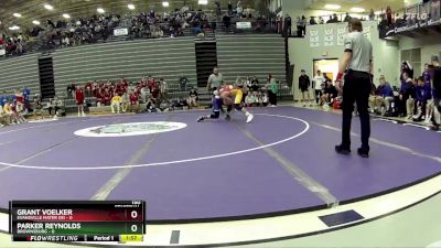 150 lbs Semis & 1st Wrestleback (8 Team) - Parker Reynolds, Brownsburg vs Grant Voelker, Evansville Mater Dei