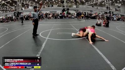 152 lbs Finals (2 Team) - Karsyn Champion, PA West Black vs Ana Carolina Mindlin Lockard, Xtreme Team