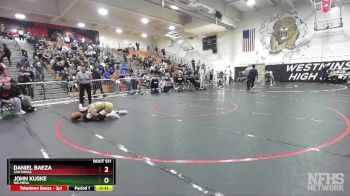 126 lbs Cons. Round 4 - John Kuske, Rio Mesa vs Daniel Baeza, San Dimas