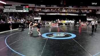 4A 133 lbs Cons. Round 2 - Juaquin Duran, Aztec vs Samuel Sanchez, Ruidoso