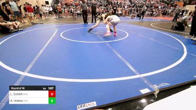 92-98 lbs Round Of 16 - Lane Collett, Raw Wrestling Club vs Asher Hobbs, Salina Wrestling Club