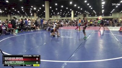 130+140 Round 2 - Elizabeth Herhold, Trojan Wrestling Academy LLC vs SophieAnn Brown, The Storm Wrestling Center