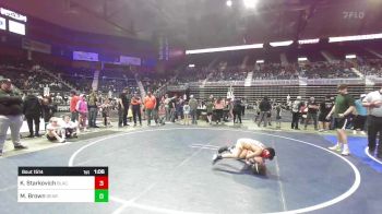 90 lbs Semifinal - Kaiden Starkovich, Black Fox Wrestling Academy vs Max Brown, Bear Cave