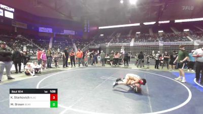 90 lbs Semifinal - Kaiden Starkovich, Black Fox Wrestling Academy vs Max Brown, Bear Cave