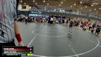 76 lbs Round 1 (4 Team) - Benex Velasco, North Carolina National Team vs Syler Sayne, Crossroads Wrestling