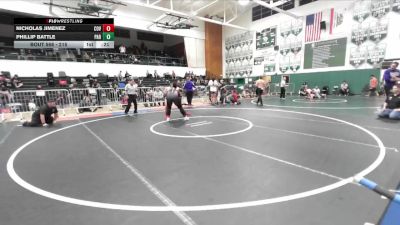 215 lbs Cons. Round 3 - Nicholas Jimenez, Covina vs Phillip Battle, Paramount