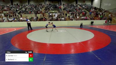 70 lbs Rr Rnd 2 - Knox Carter, Backyard Bullies Wrestling Club vs Jaxon Ballard, The Storm Wrestling Center