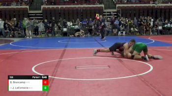 158 lbs Cons. Round 4 - Jett LaFontaine, Billings Central Catholic vs Bridger Brancamp, Mine Yard Dogs Wrestling Club