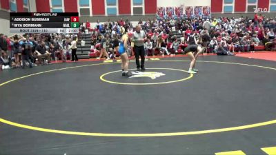 110 lbs Cons. Semi - Mya Bormann, Wahlert Catholic vs Addison Buseman, Janesville