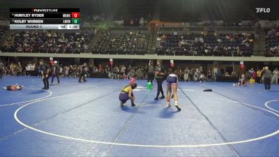 120 lbs Round 2 - Kolby Wubben, Lake Mills Youth Wrestling vs Huntley Ryder, LAW