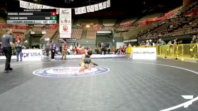 Cadet Boys Lower - 126 lbs Champ. Round 2 - Caleb Smith, Frontier High School Wrestling vs Ezekiel Zaragoza